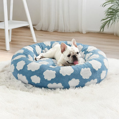 Panier Orthopédique pour Animaux avec Motif Floral Élégant à Damier Pet Beds & Cushions Electro Paris