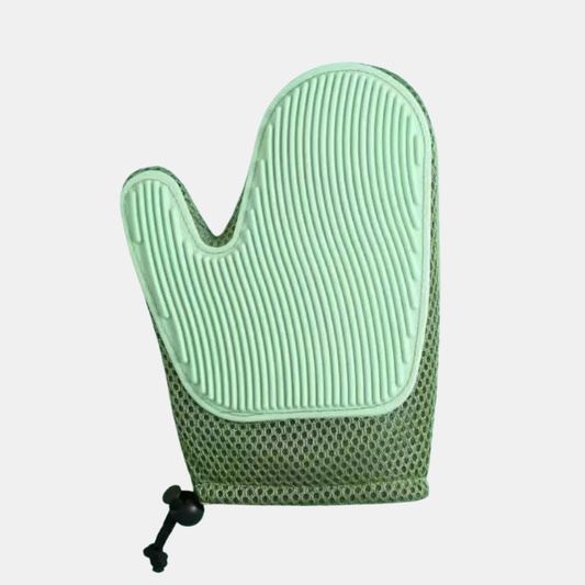 Gant de Toilettage Chat 2-en-1 – Brossage et Massage Doux Pet supplies Electro Paris Vert clair Gaucher