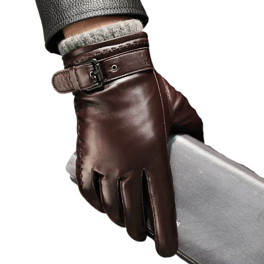 Gants Masculins Luxe – Cuir Doux et Doublure Cachemire Handskar Electro Paris Marron