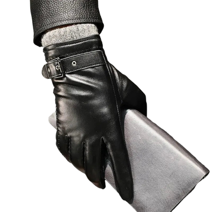 Gants Masculins Luxe – Cuir Doux et Doublure Cachemire Handskar Electro Paris Noir