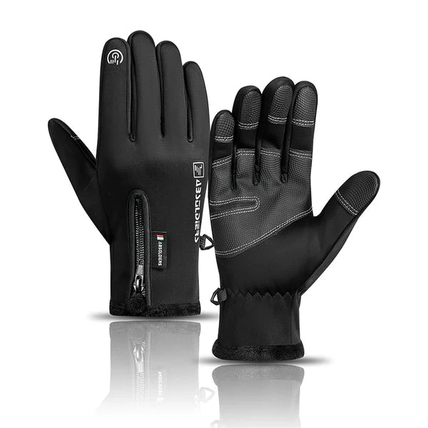 Gants d'Hiver Tactiles pour Temps Froid – Gants de Sport Imperméables pour Hommes et Femmes Gants Electro Paris Noir S