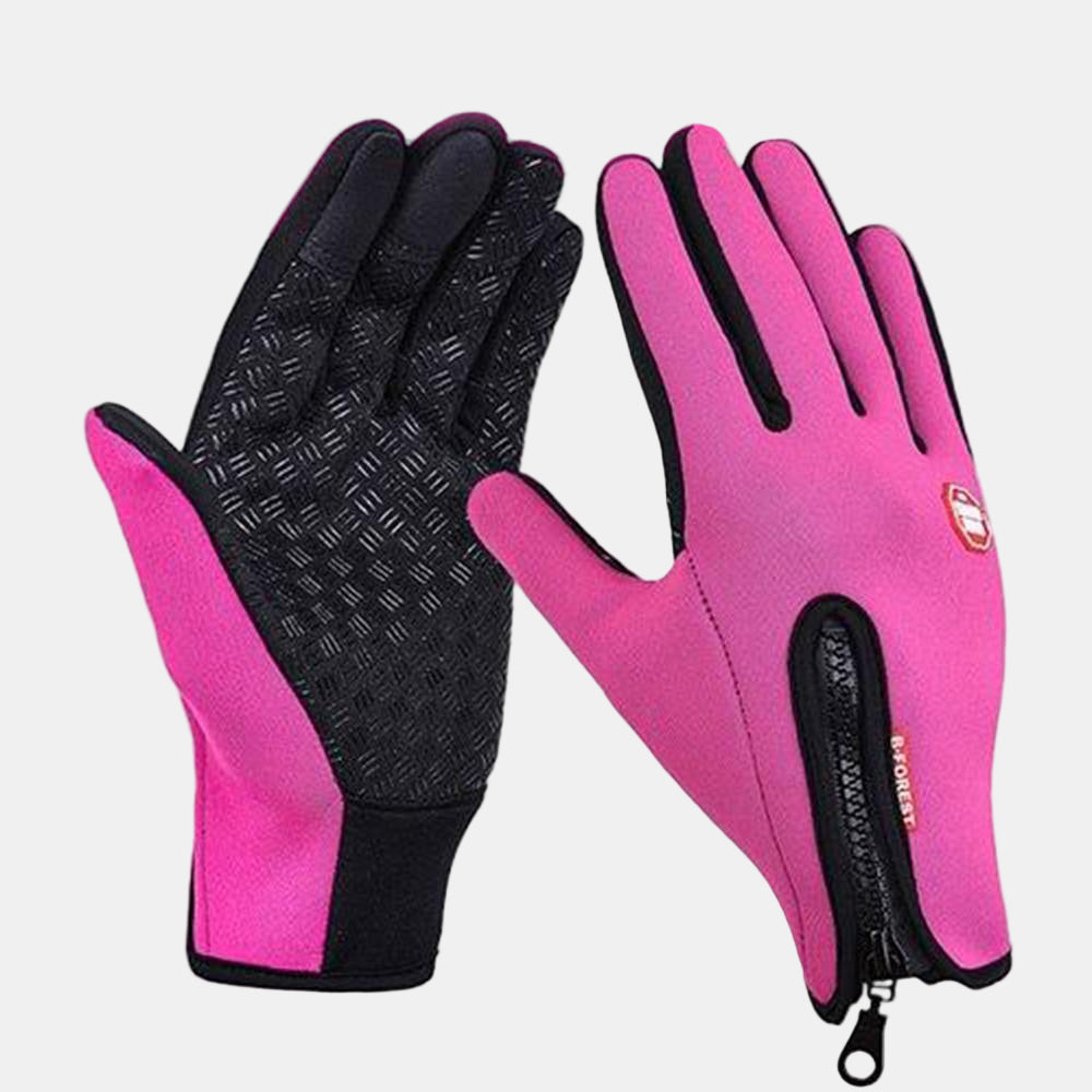 Gants d'Hiver Thermiques pour Sports de Plein Air – Gants Tactiles Imperméables Unisexes Gants d'hiver Electro Paris Rose S