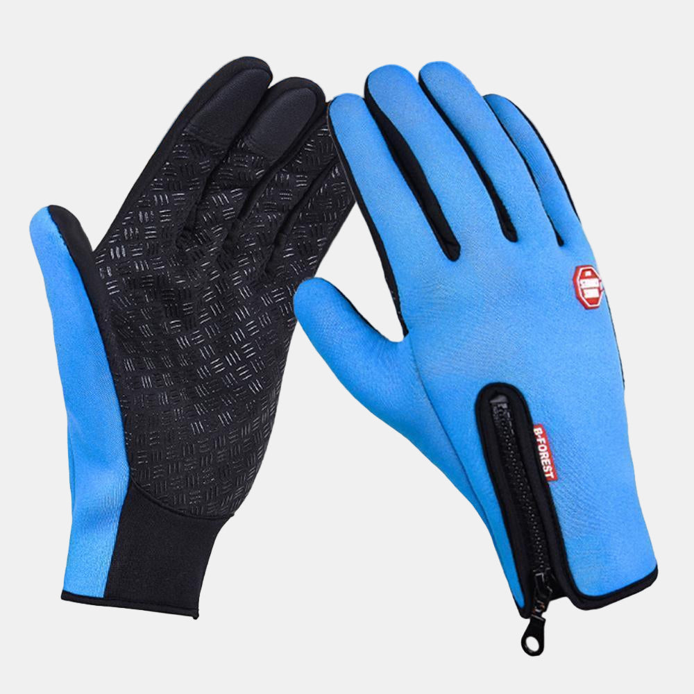 Gants d'Hiver Thermiques pour Sports de Plein Air – Gants Tactiles Imperméables Unisexes Gants d'hiver Electro Paris Bleu S
