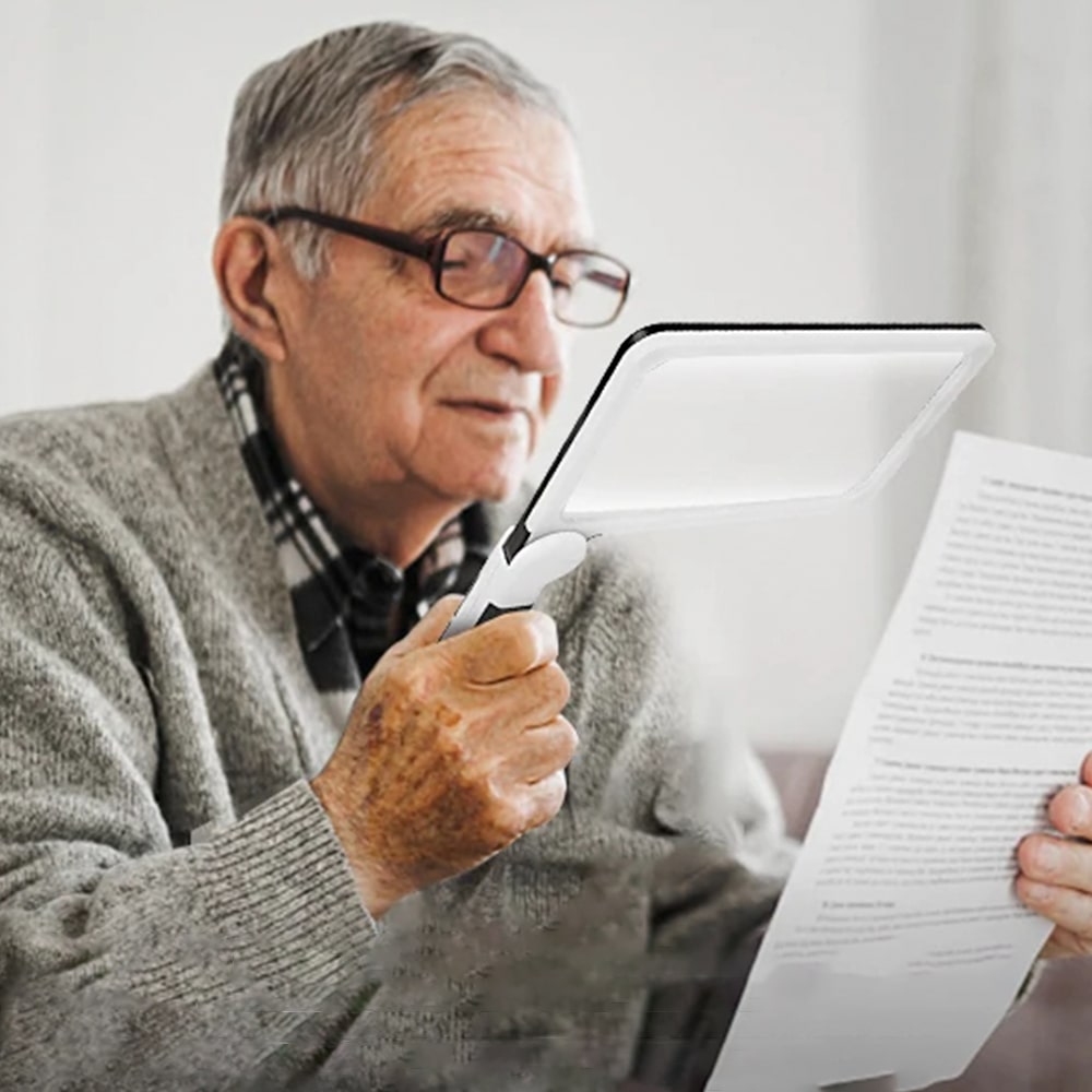 Loupe De Lecture Pliable À Éclairage LED Avec Grossissement 5x Pour Lecture Et Loisirs Créatifs Magnifier Electro Paris