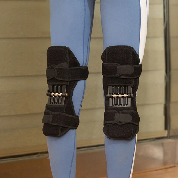 Genouillère Ajustable à Charnière pour Sport et Rééducation Electro Paris Noir 2 Pièces