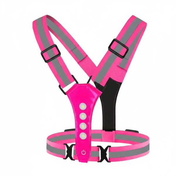 Gilet Lumineux Rechargeable pour Activités de Nuit Electro Paris Nouvelle LED Rose