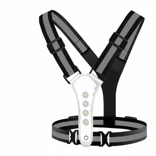 Gilet Lumineux Rechargeable pour Activités de Nuit Electro Paris Nouvelle LED Noire