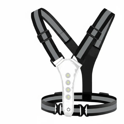 Gilet Lumineux Rechargeable pour Activités de Nuit Electro Paris Nouvelle LED Noire