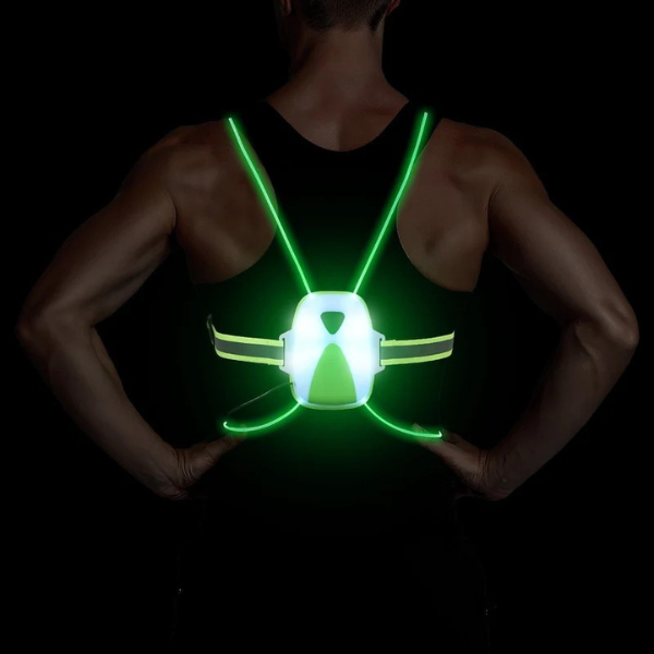 Gilet de sécurité LED puissant pour la course à pied ***LED Veiligheidsvest voor Hardlopen - ReflectSafe Electro Paris
