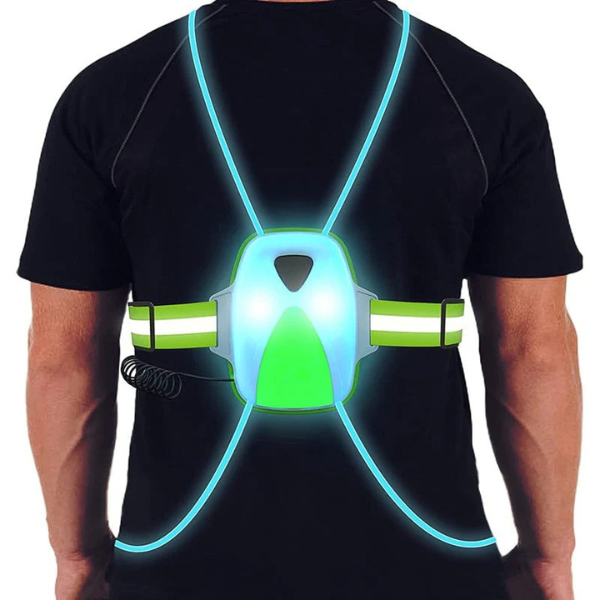 Gilet de sécurité LED puissant pour la course à pied ***LED Veiligheidsvest voor Hardlopen - ReflectSafe Electro Paris