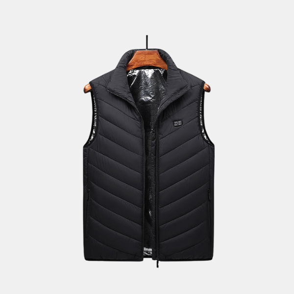 Gilet Chauffant à 13 Zones pour Sports Extérieurs – Veste Chauffante Électrique USB Unisexe Gilets Electro Paris Noir S