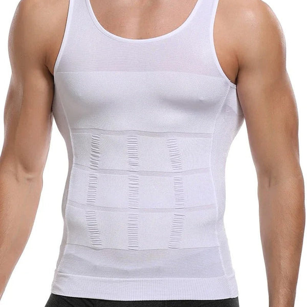 Gilet Gainant et Correcteur de Posture pour Homme Body shaper Electro Paris Blanc S