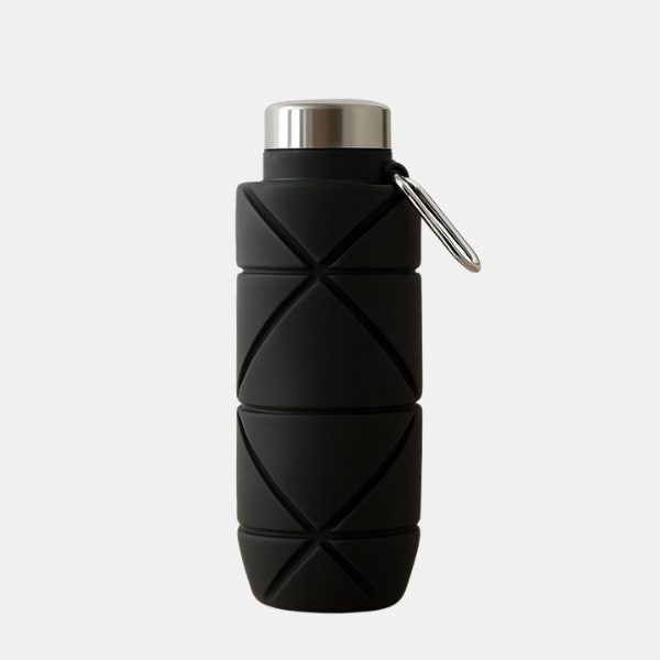 Gourde Pliable en Silicone – Légère, Étanche et Résistante à la Chaleur Electro Paris Noir