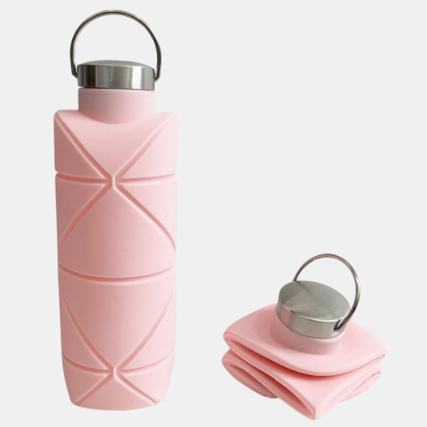 Gourde Pliable en Silicone – Légère, Étanche et Résistante à la Chaleur Electro Paris Rose