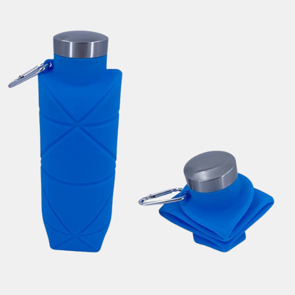 Gourde Pliable en Silicone – Légère, Étanche et Résistante à la Chaleur Electro Paris Bleu