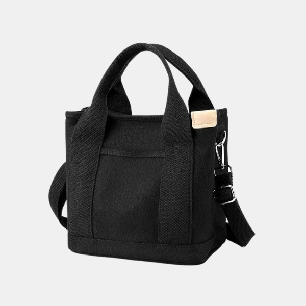 Grand Sac en Toile pour Femme – Cabas d'Épaule Multi-Poches pour le Travail et le Voyage Sacs à main Electro Paris Noir