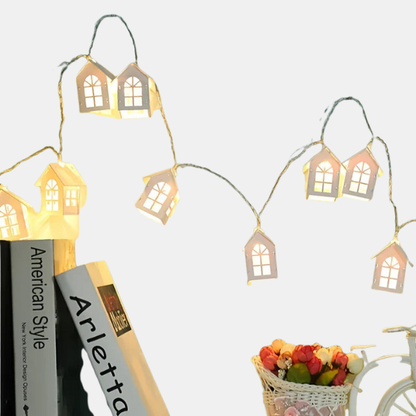 Guirlande LED Maisons Enneigées – Éclairage de Noël Cozy et Festif Electro Paris