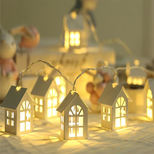 Guirlande LED Maisons Enneigées – Éclairage de Noël Cozy et Festif Electro Paris