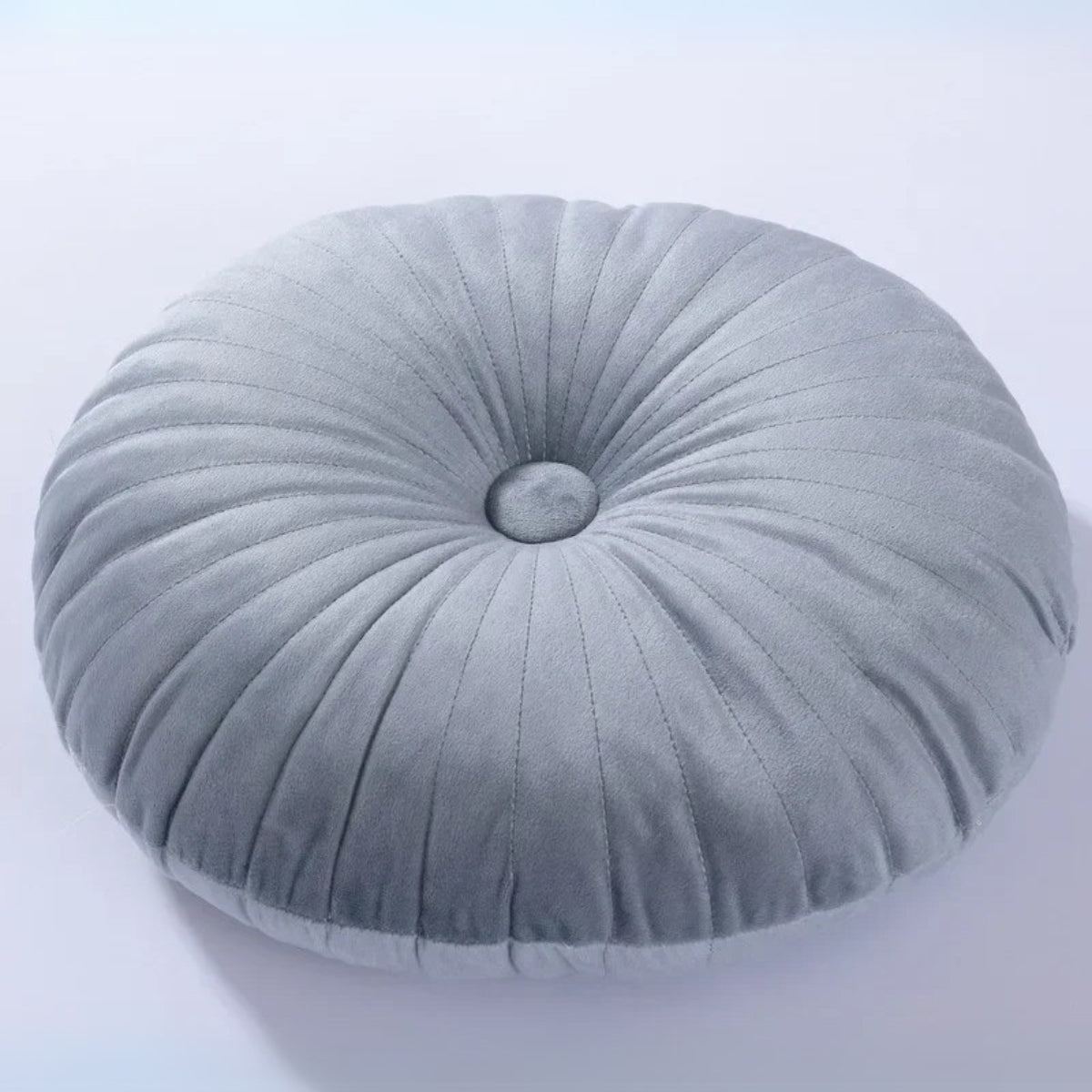 Coussin Rond en Velours Luxueux – Décoration Élégante et Confort Douillet pour Canapés et Lits Pillow Electro Paris Gris foncé