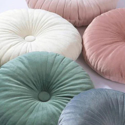 Coussin Rond en Velours Luxueux – Décoration Élégante et Confort Douillet pour Canapés et Lits Pillow Electro Paris