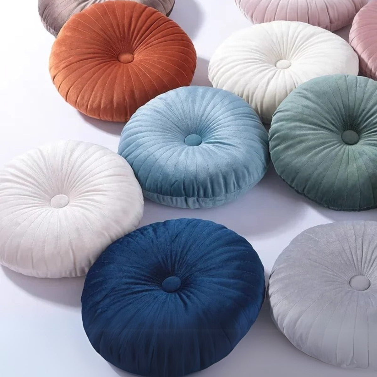 Coussin Rond en Velours Luxueux – Décoration Élégante et Confort Douillet pour Canapés et Lits Pillow Electro Paris