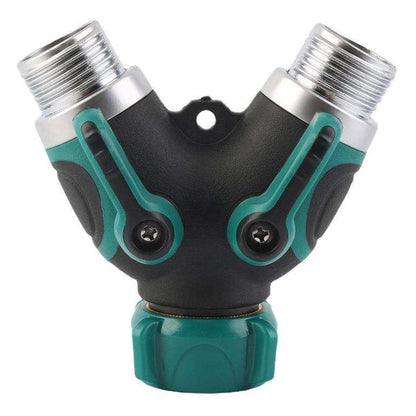 Séparateur D’Eau – Connecteur De Tuyau De Jardin à 2 Voies En Métal Robuste Pour Robinets Extérieurs Water hose Electro Paris