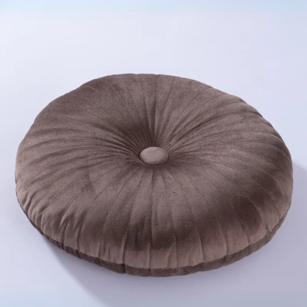 Coussin Rond en Velours Luxueux – Décoration Élégante et Confort Douillet pour Canapés et Lits Pillow Electro Paris Marron