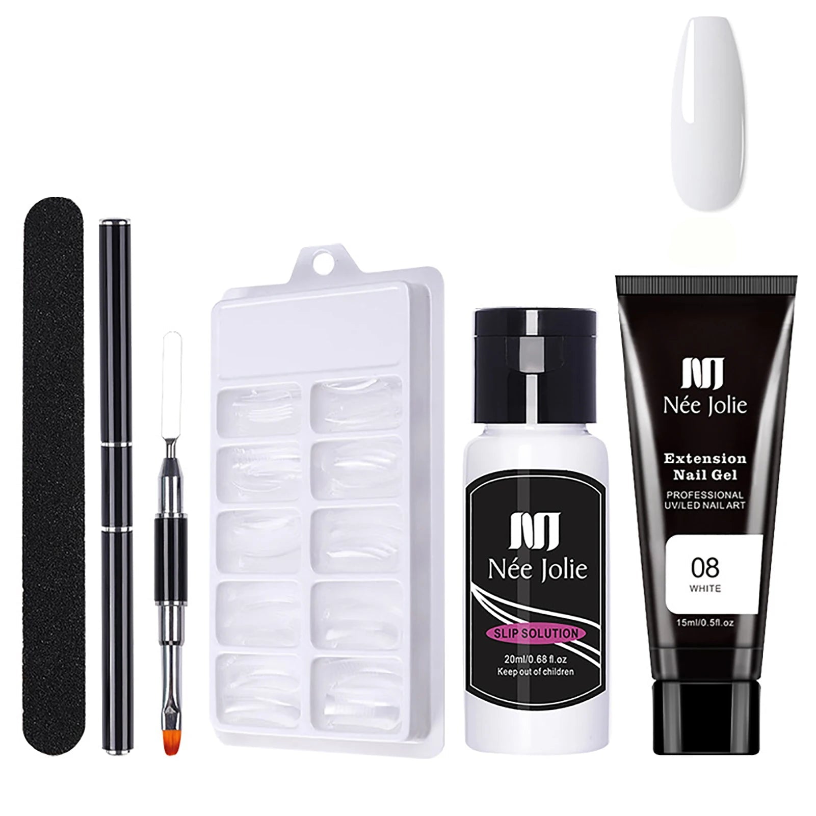Kit Polygel Pour Ongles Professionnels À Domicile Avec Lampe UV Et Accessoires Complets Pour Créer Des Ongles Parfaits Nail kit Electro Paris