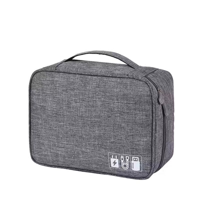 Organisateur De Câbles Et Accessoires Électroniques De Voyage Pour Transport Pratique Et Sécurisé Travel pouch Electro Paris Gris