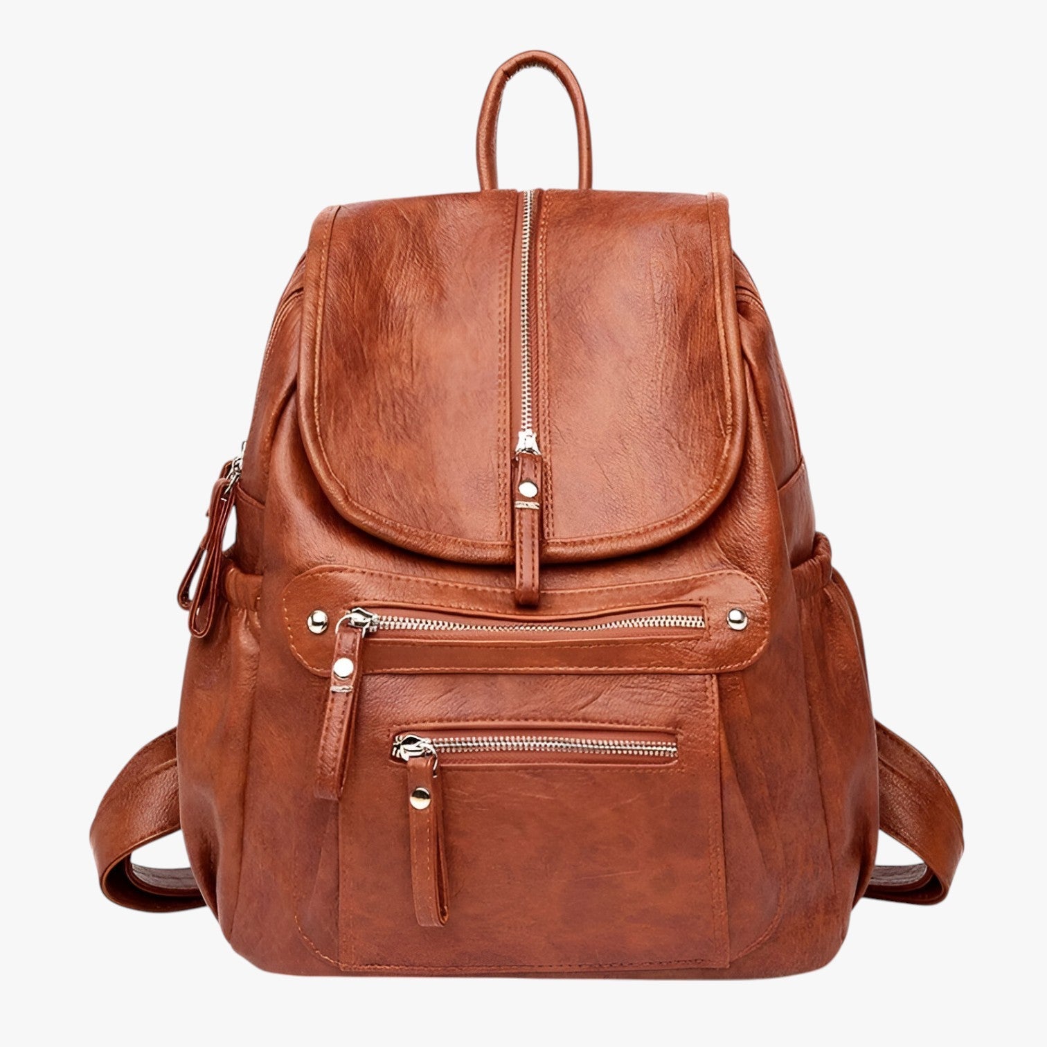 Sac à Dos En Cuir Vintage Pour Femmes – Élégant, Confortable et Spacieux Pour Tous Les Jours Backpack Women Electro Paris Marron