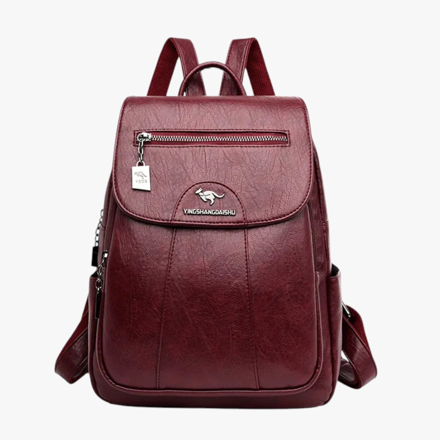 Sac à Dos Vintage En Cuir Pour Femme – Élégant, Confortable Et Idéal Pour Voyager Backpack Women Electro Paris Rouge