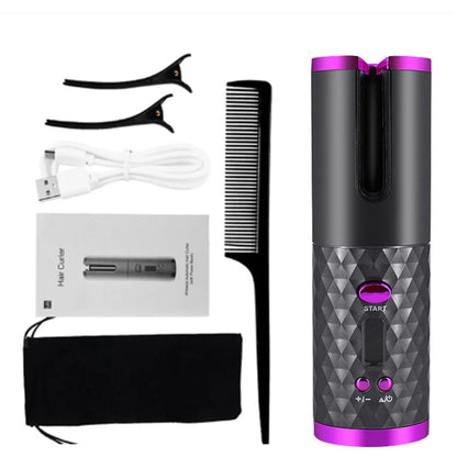Styler Sans Fil Pour Boucles Parfaites Et Waves Définies Avec Contrôle LCD Et Chauffe Rapide Hair styling tool Electro Paris
