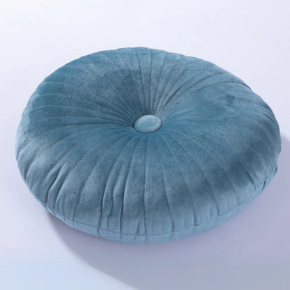 Coussin Rond en Velours Luxueux – Décoration Élégante et Confort Douillet pour Canapés et Lits Pillow Electro Paris Turquoise Bleu