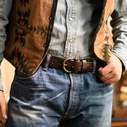 Ceinture En Cuir De Vache Véritable Fait Main Pour Un Ajustement Parfait Et Un Style Intemporel Men's Belt Electro Paris