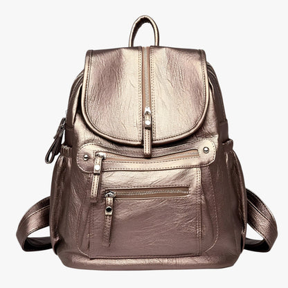 Sac à Dos En Cuir Vintage Pour Femmes – Élégant, Confortable et Spacieux Pour Tous Les Jours Backpack Women Electro Paris Or