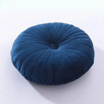 Coussin Rond en Velours Luxueux – Décoration Élégante et Confort Douillet pour Canapés et Lits Pillow Electro Paris Bleu