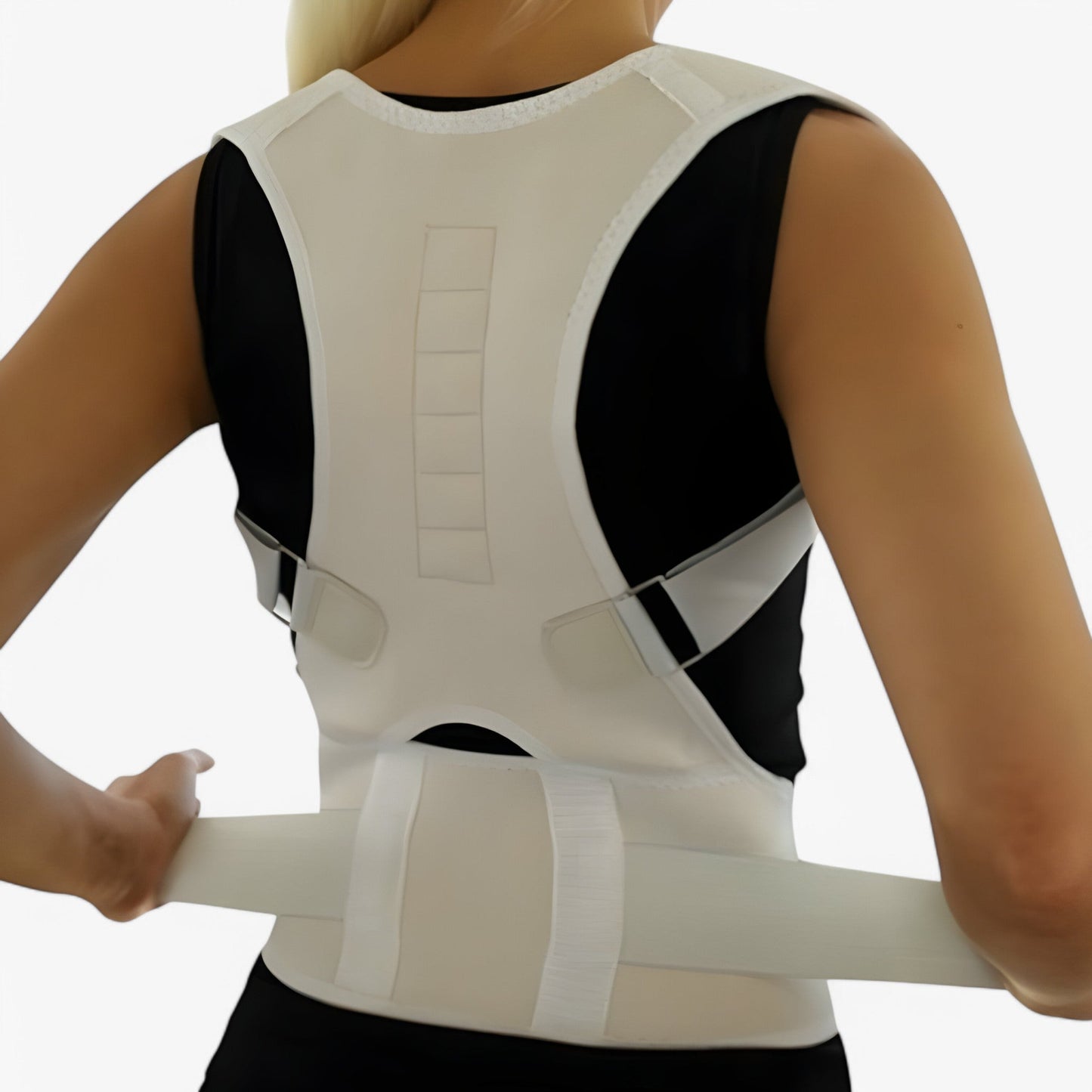 Correcteur de Posture Réglable Pour Homme et Femme – Soutien Ergonomique Pour Dos et Épaules Posture corrector Electro Paris Beige S (taille: 60-75 cm)