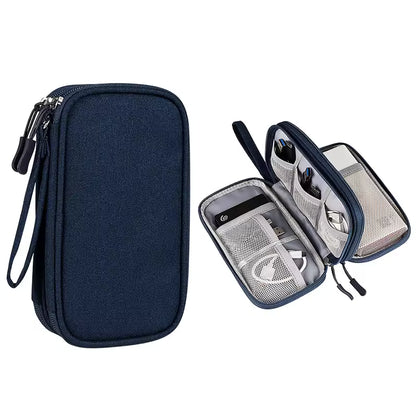 Organisateur De Câbles De Voyage Compact Pour Accessoires Numériques Et Déplacements Quotidiens Travel pouch Electro Paris Marine Bleu