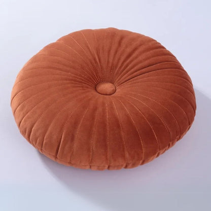 Coussin Rond en Velours Luxueux – Décoration Élégante et Confort Douillet pour Canapés et Lits Pillow Electro Paris Orange