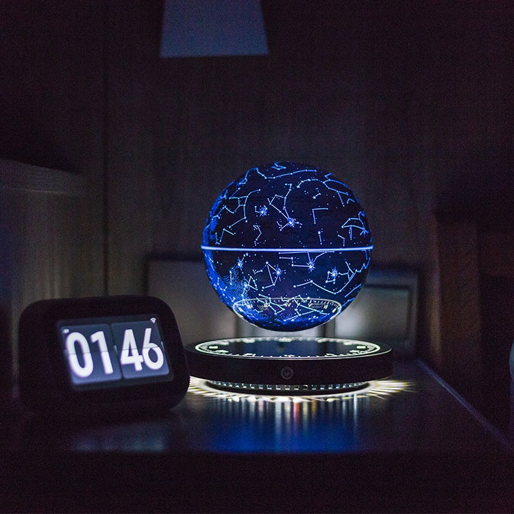 Lampe Constellation Rotative en Lévitation – Globe d’Étoiles Flottant Magique Table Lamp Electro Paris