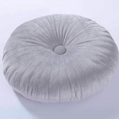 Coussin Rond en Velours Luxueux – Décoration Élégante et Confort Douillet pour Canapés et Lits Pillow Electro Paris Gris clair