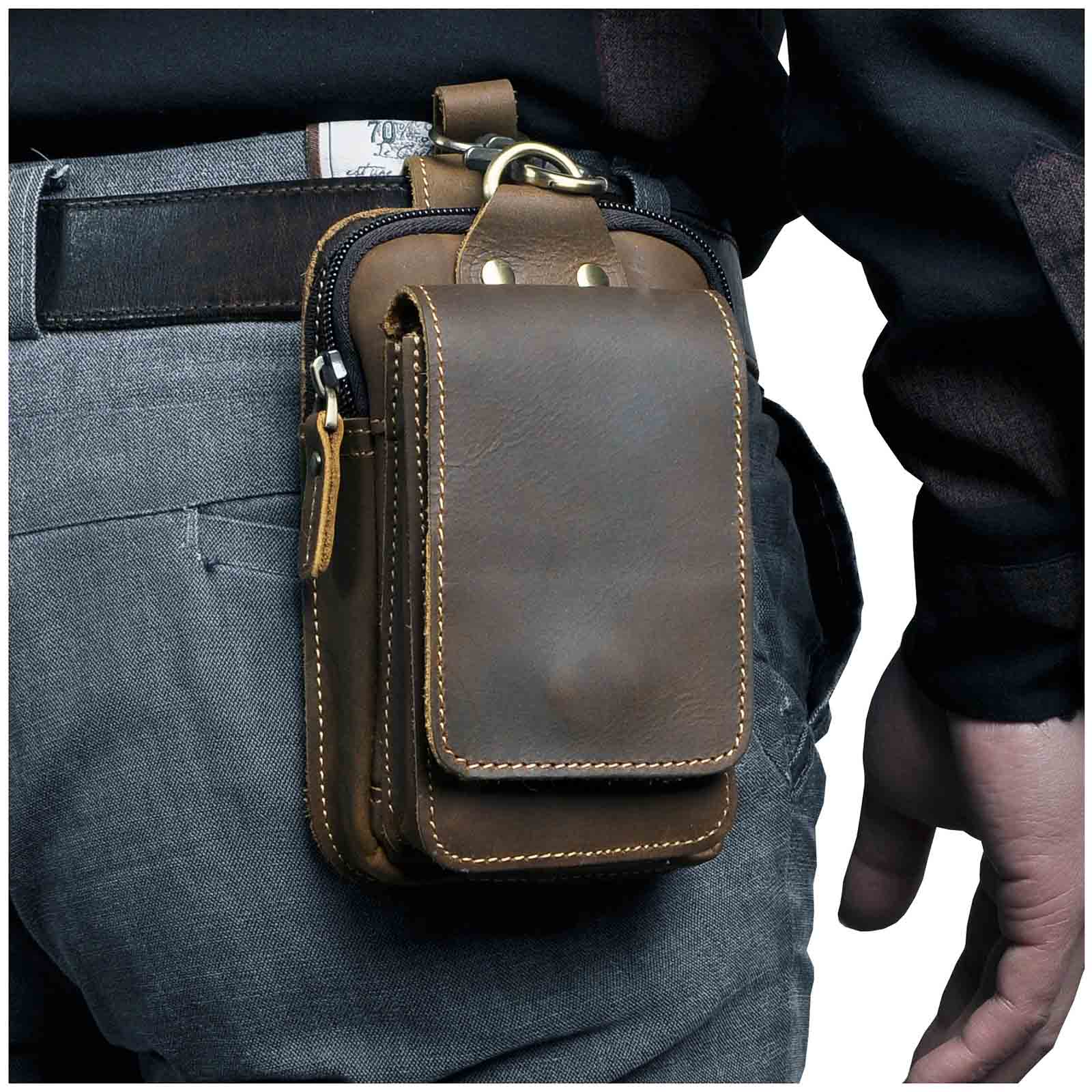 Sac Ceinture En Cuir Pour Homme Avec Poches Sécurisées Et Protection Contre Les Rayonnements Wallet Electro Paris
