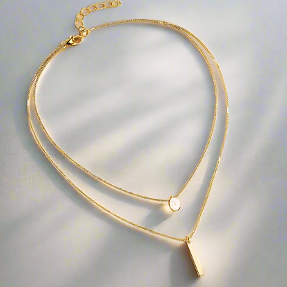 Collier Vintage Femme – Ensemble De Pendentifs Dorés Élégants Et Intemporels Jewelry Necklace Bar Electro Paris