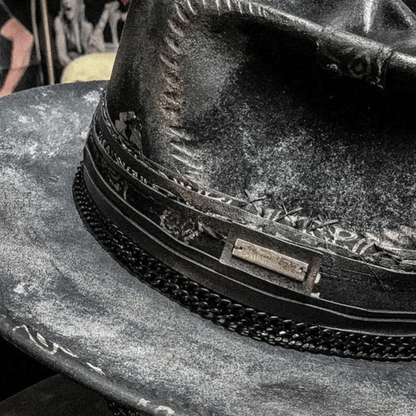 Chapeau De Cowboy En Laine Fait Main Avec Motif Crâne Black Friday Deal Cowboy hat men Electro Paris