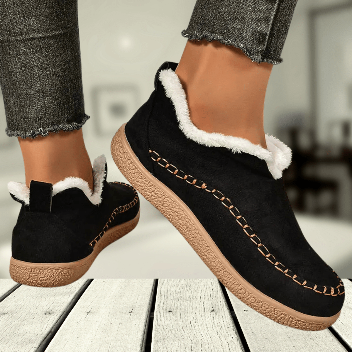 Bottes Pour Femmes Ergonomiques Et Confortables Avec Semelle Antidérapante Et Doublure Chaude Women's Shoes Electro Paris Noir 36