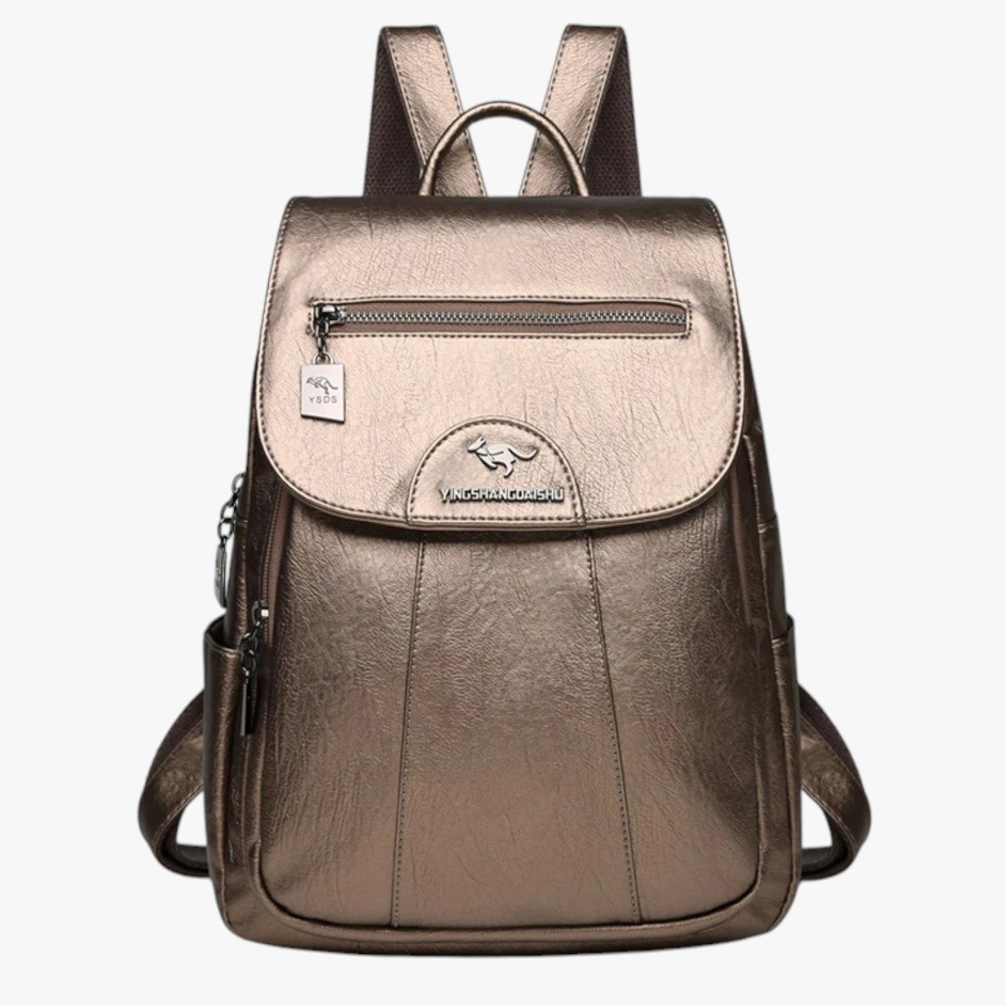 Sac à Dos Vintage En Cuir Pour Femme – Élégant, Confortable Et Idéal Pour Voyager Backpack Women Electro Paris Bronze