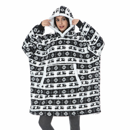 Couverture À Capuche Ultra Douce En Polaire Et Laine Pour Confort Et Chaleur À La Maison Black Friday Deal Loungewear Electro Paris
