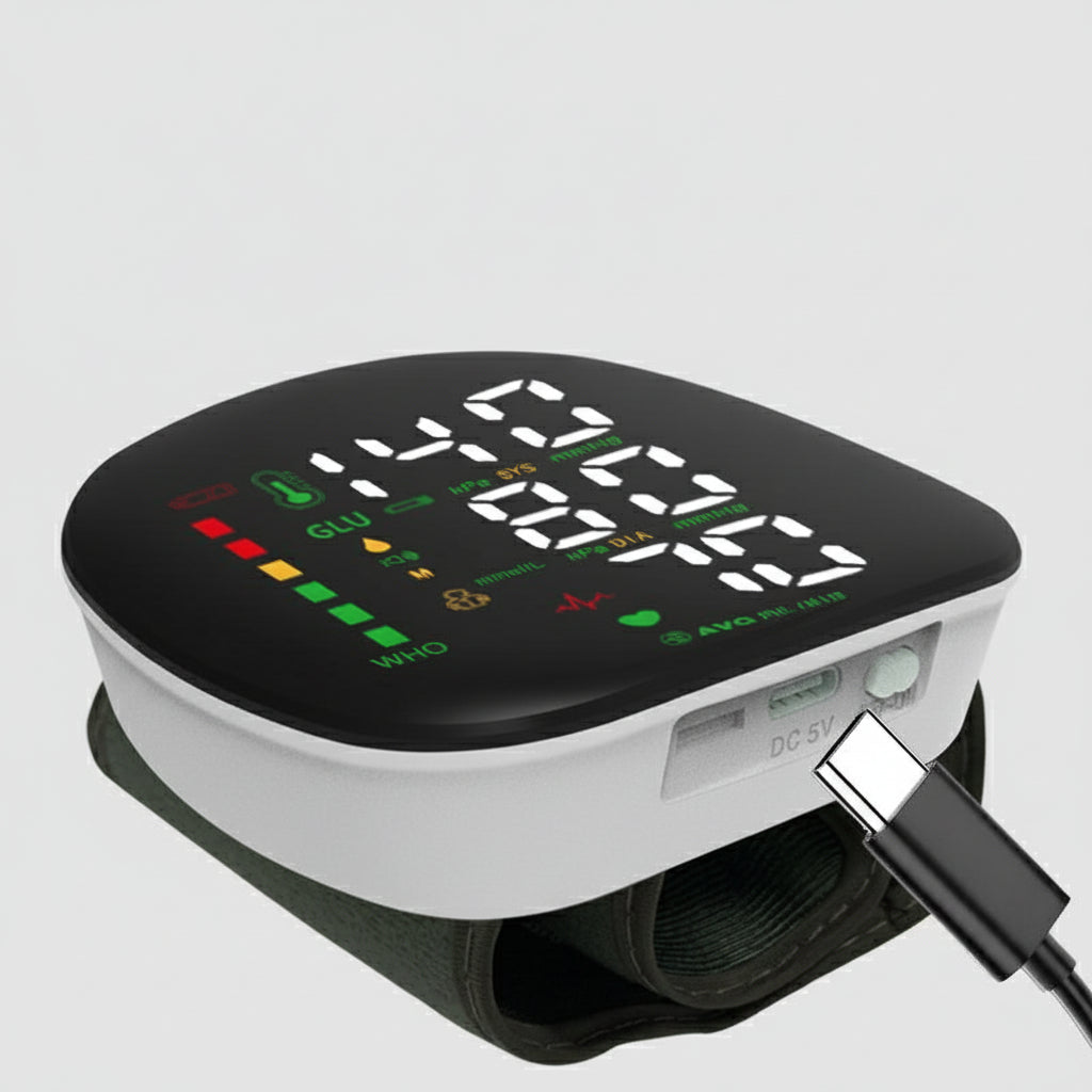 Tensiomètre Électronique de Poignet – Compact, Rechargeable et à Annonces Vocales Blood pressure monitor Electro Paris