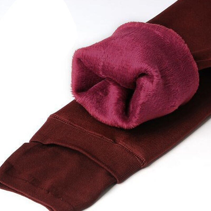 Leggings D’hiver En Cachemire Luxueusement Chauds Leggings Electro Paris Rouge Taille unique