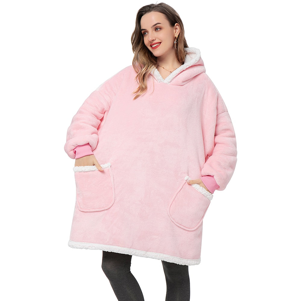 Couverture À Capuche Ultra Douce En Polaire Et Laine Pour Confort Et Chaleur À La Maison Black Friday Deal Loungewear Electro Paris